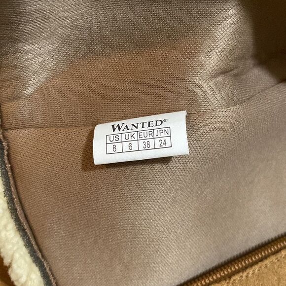 WANTED Women’s Fortune Hidden Wedge Tan Boots Size 8 - Picture 5 of 6